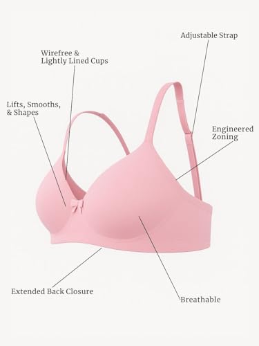 Image of Saforia Cuddlecot Cotton Padded T-Shirt Bra for Women | Wire-Free Full Coverage Bra | Breathable Soft Cotton Everyday Bra | Seamless Comfort Innerwear