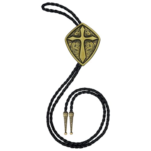 Image of Bolo Tie for Men Western Cowboy Cowgirl Vintage Native American Cross Bolo Tie for Women