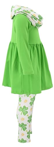 Image of Unique Baby Girls Kids Toddler 3pc Outfit Set Long Sleeve Lightweight Tunic Top Leggings and Scarf