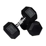 wuuhoo® Manubri Esagonali Dorian 2,5-27,5 kg – Manubri Robusti in Ghisa Gommata per Allenamento di Forza a Casa, Impugnatura Ergonomica, Perfetti per Home Gym