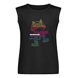 Monstercat - Camiseta sin mangas para hombre, cuello redondo, 100% algodón, unisex, sin mangas, Negro, 3XL