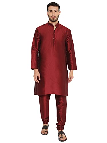 Image of Maharaja Banarasi Dupion Silk Kurta Pjama Set for Men