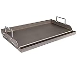 Uniflasy Cast Iron Griddle for Gas Grill Flat Top Griddle Insert for Outdoor Gas Grill, 25" x16" Cooking Skillet Plate Pan Teppanyaki for Charcoal/Electric Grills Fits Camping Tailgating Parties