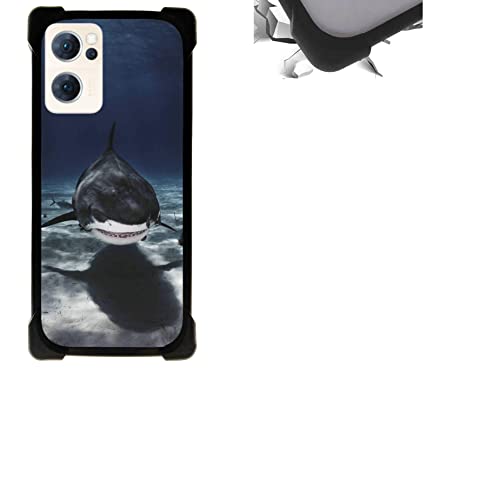 Aroepurt Cover per Oppo Reno7 Custodia Compatibile con Oppo Reno7 Cover Case Custodia Backplane per PC + Cornice Morbida in Silicone KA-HEI13
