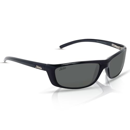 Hobie - Cabo Polarized Sunglasses - Outdoor Sunglasses with HydroClean Lenses for Men and Women - Grey Lenses/Shiny Black Frame