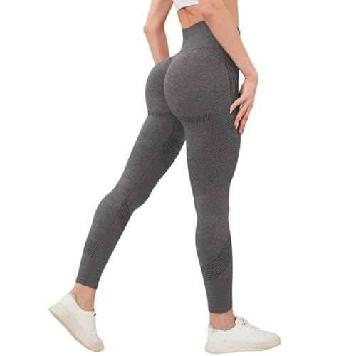 Neteson Leggins Sportivi Donna Push Up Vita Alta Pantaloni Palestra Push Up Leggings Allenamento Controllo della Pancia Opaco per Yoga Fitness Pilates