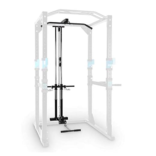 CAPITAL SPORTS LA Tremendour - Máquina LAT, Rack, Ampliación, Accesorio, para Montaje en los Rack tremendour, Torre lat con polea Superior e Inferior, Antracita