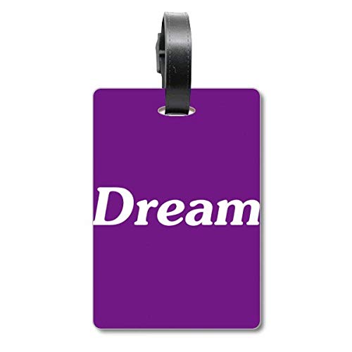 Étiquette d'identification Dream Word avec citation inspirante pour bagage