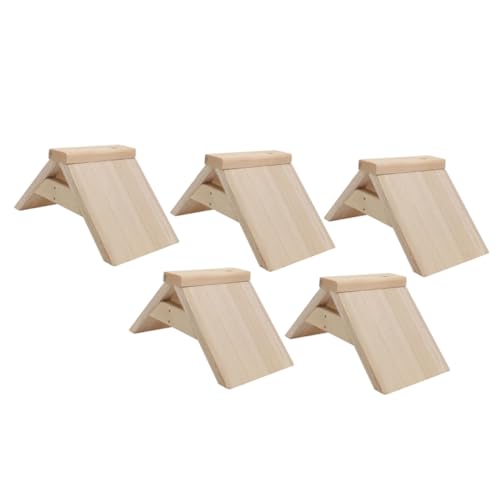 VICASKY 5Pcs Wood Perch Stand for Parrots and Birds Safe Playing for Pigeons and Hens Natural Chewable Bird Perch Rack for Indoor Outdoor Use