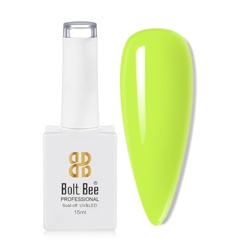 Image of Bolt Bee Neon Color Gel Nail Polish Soak Off UV Gel DIY at Home Manicure Salon Nail Art (32, 15ml)