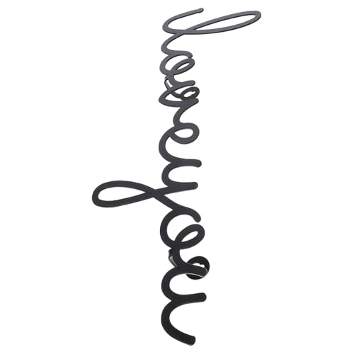 BESPORTBLE Gancio da Parete in Ferro Lettera Nero Appendino Salvaspazio con Mensola per Cappotti Asciugamani e Chiavi Supporto Murale Elegante e Facile da Installare