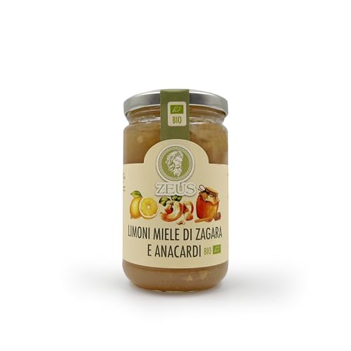 ZEUS - Mermelada de limón ecológica, miel de azahar y anacardos - 340g