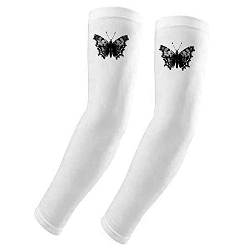 Guante con diseño de mariposas negro para mano elegante y estilo único