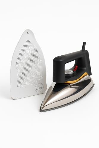 Dry Iron 1500W Travel Iron for Clothes With 0.2mm Protective Soleplate Cover Included Fast Heat Up 10s & Quick Preheat Precision Tip for Collars/Buttons 5 Temperature Settings Wrinkle Remover
