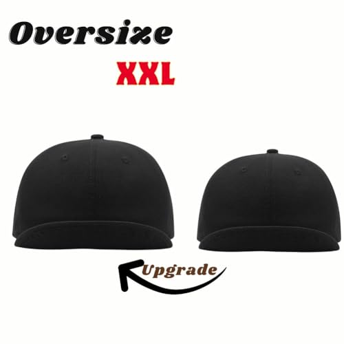 Image of FASHIXD XXL Up-Turn Short Brim Baseball Cap for Men Short Bill Trucker Hat Casual Peaked Cap