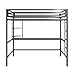Novogratz 4371429N Maxwell Metal Full Loft Desk & Shelves, Gray/Black Bunk Beds,
