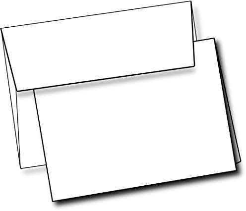 Blank White Greeting Cards With White Envelopes 5" x 7" Pack Of 20 Printable Note Cards With Corresponding Envelopes