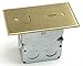 Lew Electric SWB-2-T Floor Box, Recessed - Brass