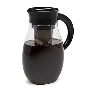 Primula Flavor Airtight Cold Brew Coffee or Iced Tea Maker Shatterproof Durable Plastic Construction, Leak-Proof, 2.7 Quart, Black