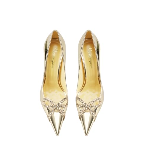 Image of Women's Pointed Toe Shallow Stiletto Heels 4.7 Inch Pumps Wedding Party Banquet Shoes
