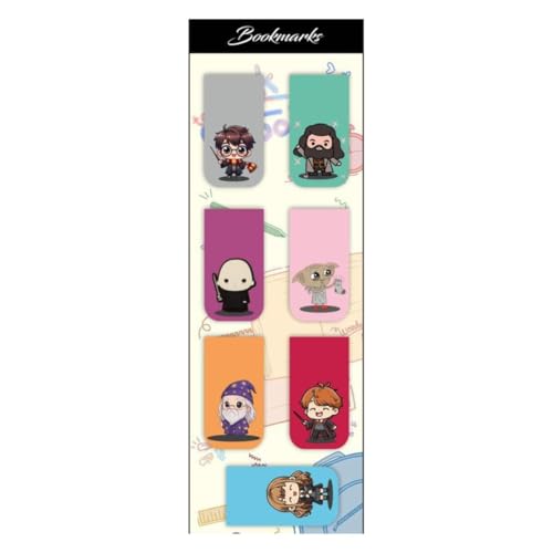 Image of Zesta 3D Cute Magnetic Bookmark Gifts for Booklovers | Book Marks for Book Lovers | Bookmarks Aesthetic for Books | Cartoon Magnetic Bookmarks (HP(OG), Medium (9X2.5 Cms))