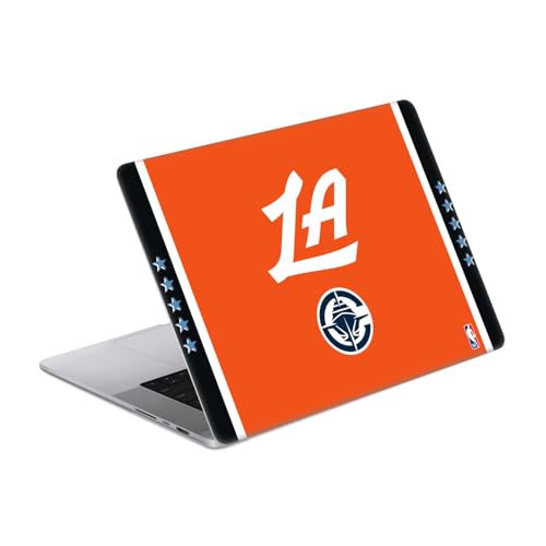 Autocollant MacBook Pro 16 A2485 skin vinyle orange Los Angeles Clippers basket