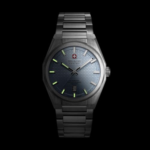 Image of Swiss Military Hanowa Avalanche ICON Blue Round Dial Swiss Made Automatic Watch for Men | SMWGL0006904