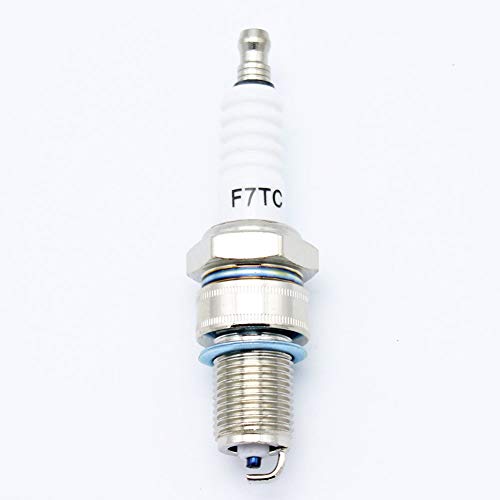 QAZAKY 5 pcs Spark Plug F7TC Replacement for GX120 GX160 GX200 GX240 GX270 GX340 GX390 Generator Lawnmower Tractor Rototiller Water Pump Gokart Mini Bike Tillage Polishing Machine 177F 182F