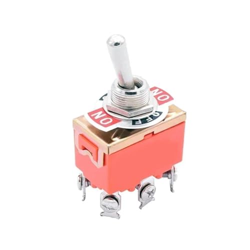 10pcs Toggle Switch E-Ten 1322 1021 1122 1221 1321 3pin 6pin on-Off SPST SPDT Switch 6pin on-Off-on on-on DPDT Waterproof Cap(1322S ON Off ON,Latching_Without Cap)
