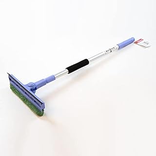 Marko 25cm Squeegee Telescopic Handle Swivel Head Sponge Extendable Window Cleaner Wiper