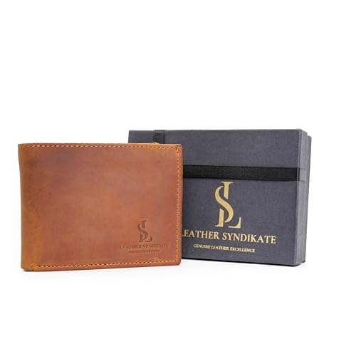 Bifold Wallet for Men with Premium Cowhide Leather Slim Wallet, Minimalist Design, Multiple Card Slots, Stylish Durable Gift-Ready Men’s Wallet (Brown)2