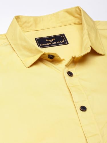 Image of Majestic Man Men Classic Slim Fit Pure Cotton Casual Shirt