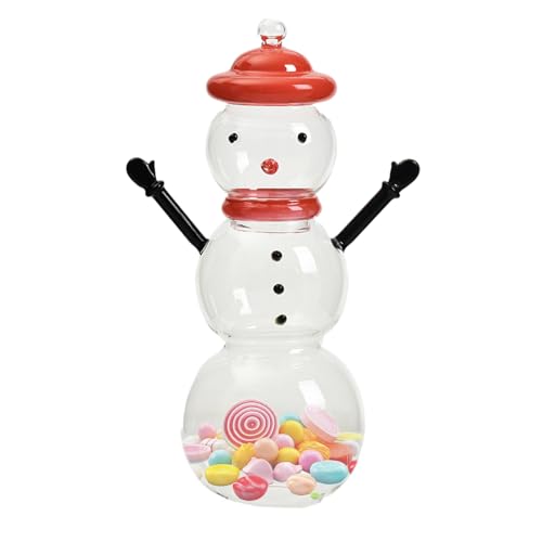 Muñeco de nieve dulces caja de almacenamiento ideal como regalo y centro de Navidad para mesas 2