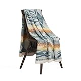 Pendleton Throw Blanket Soft Lightweight Decorative Blanket for Sofa, Couch, or Bed – Mystic Lake Cozy Fall Throw Blanket for Living Room or Bedroom Decor, and Gifts for Women, 50' x 70' (Blue Multi)