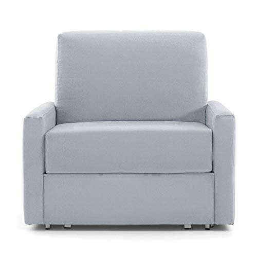 Vida de hogar - Sillón 1 Plaza Extensible ANTAX 92x82x49,5x99 cm Cerrado – 80x185 cm Abierto Cama - Color Gris