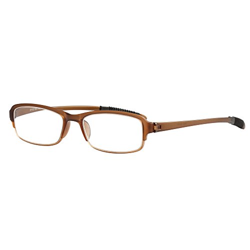 LianSan Fashion Designer Lightweight Mens Womens Reading Glasses Women for Men L5300 (+2.00, brown 2)