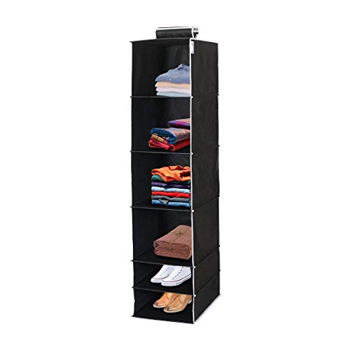 Image of Hanging Organizer (Black, Pack of 1 (6 Shelf))