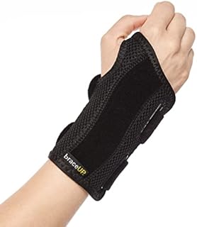 Wrist Splint for Carpal Tunnel Right Left Hand by BraceUP - Wrist Support for Women and Men, Daytime and Night Use, Wrist Brace for Pain Relief and Arthritis - Right Wrist (S/M)