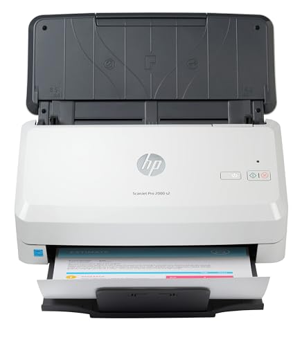 HP ScanJet Pro 2000 s2 - Escáner con alimentador automático de Hojas, USB 3.0, 35 ppm, Blanco