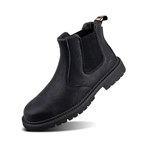 IYVW Safety 815 A Stahlkappe Sicherheitsschuhe, Damen luftdurchlässige Leichte Anti-Smashing Punktion Proof Schuhe Industrie und Handw Schwarz 36 EU Cover