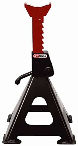 KS Tools 160.0371 - Chandelles à Crémaillère, 6 Tonnes - Crics et Chandelles Voitures - Outillage Mécanique Atelier - Lot de 2 - Aides pour Soulever des Véhicules - Mécanique Auto
