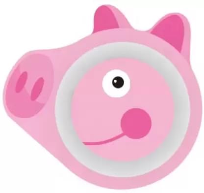 CareVego BPA-Free Bamboo Fiber Crockery Baby Dinner Set Cute Design Kids Dishes Tableware for Kids and Toddlers Teaches Child Portion Control Bowl (Peppa Pig)