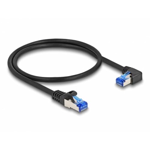 DELOCK Câble réseau RJ45 Cat.6A S/FTP droit/coudé à droite 0,5 m noir marque
