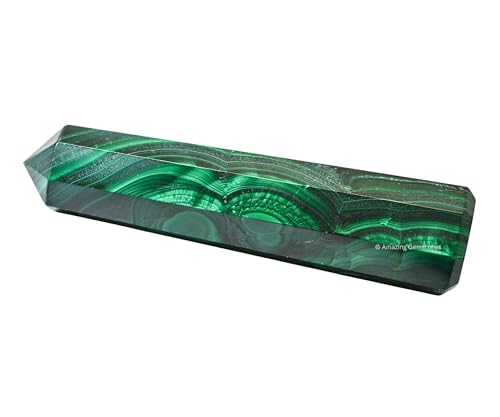 Image of Amazing Gemstone Malachite Crystal Towers ~ Natural Healing Crystal Point Obelisk for Reiki Healing and Crystal Grid (3 inch to 4 inch INCH)