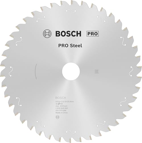 Bosch 1x PRO Steel Kreissägeblatt für kabelgebundene Handkreissägen (für Stahl, Ø mm, Professional Zubehör kabelgebundene Handkreissägen)