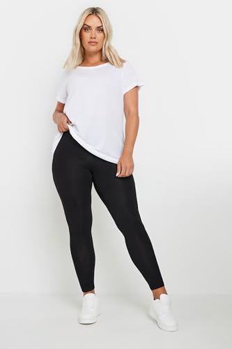 Yours 2 Pack Curve Soft Touch Viscose Stretch Leggings - Women's - Plus Size Curve Black - 3