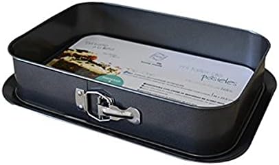 meleg otthon Springform Pan Cheesecake Pan Leakproof Cake Pan Bakeware Rectangle Nonstick Removable Bottom Black (14" x 9.3" x 3")