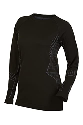 Spyder Women's Standard Momentum Crew Neck Base Layer Top, Black, Medium/Large #TOP2
