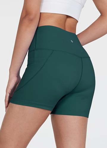 WIILIT 3" Damen Badeshorts UPF50 Badehose Bikinihose Schwimmshorts Hohe Taille Tummy Control Boardshorts Schnell Trocknend mit Innenfutter Taschen Türkis M 2