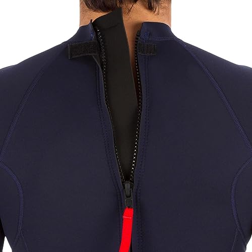 Image of Olaian 100 Men's 1.5mm Neoprene Shorty Surfing Wetsuit - Navy Blue (2XL)